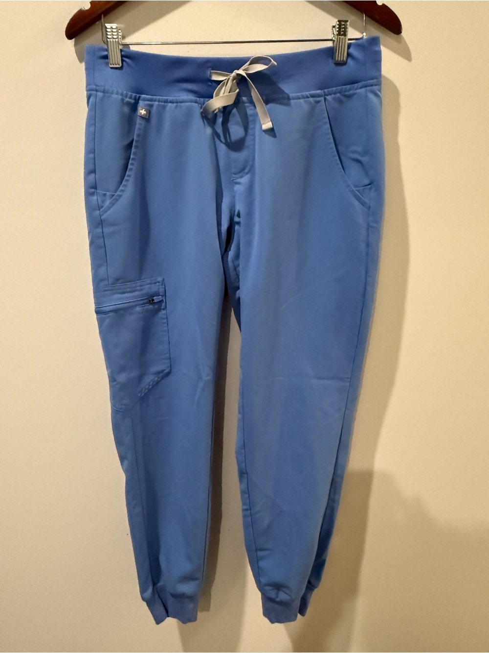 Figs Women's Ceil Blue Drawstring Cargo Joggers Size SP